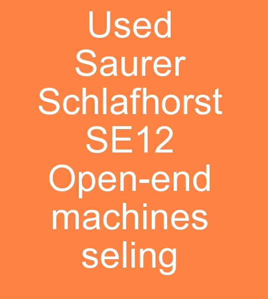 Satlk Saurer Schlafhorst Open end iplik makineleri,