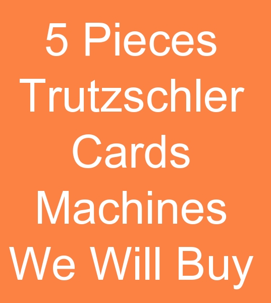 Looking for second hand Trutzschler carding machine, Looking for Trutzschler carding machine for sale, 